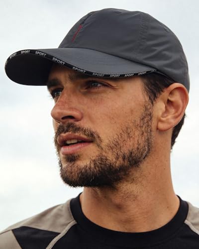 CLAPE Outdoor Sun Visor Hats Lightweight Waterproof Breathable Sports Hat UPF50+ Ultra Thin Cooling Baseball Hats - color: Cp13-dark Gray