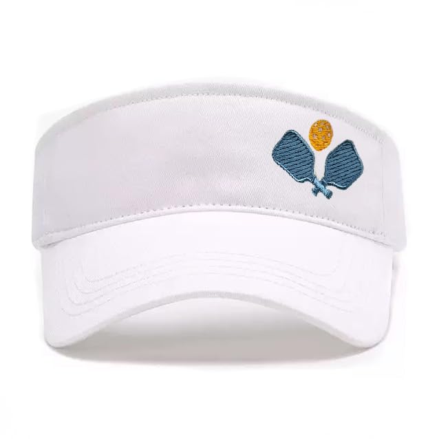 Embroidered Pickleball Visor Men Women,Gifts for Pickleball Lovers - color: White, style: Pickleball Sport