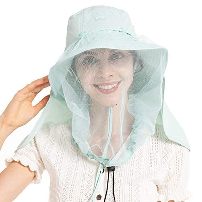Palmyth Head Net Hat, Sun Hat Safari Hat - color: Julep