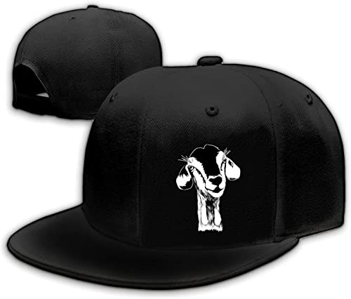 Horror Skull Hat Snapback Hat for Men Women Black Adjustable Classic Adult Baseball Cap Flat Bill Hip Hop Cap - color: Goat