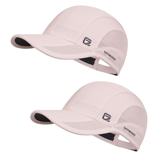 GADIEMKENSD Outdoor Running Hat Breathable Mesh 2PACK - color: Pink+pink, size: 7-7 1/2