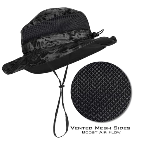 KastKing Sol Armis UPF 50 Boonie Hat for Sun Protection,Men Women - color: Blackout