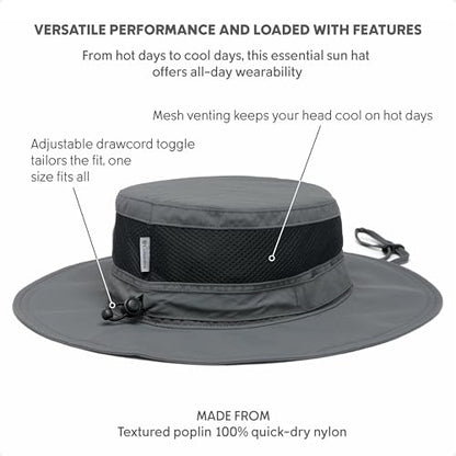Columbia Unisex Bora Bora Booney Sun Protection Hat - color: Grill