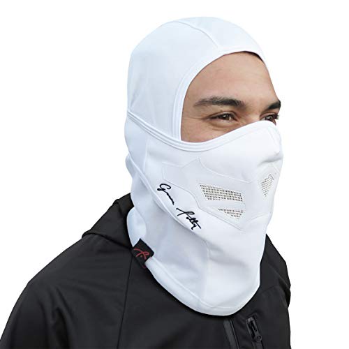 Grace Folly Full Balaclava Ski Face Mask. Use for Snowboarding & Cold Winter Weather Sports - color: White