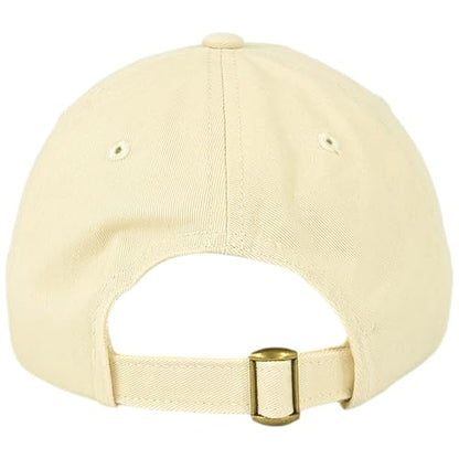 E BY ELIDAN Two Tone Dad Hat, Low Profile Baseball Cap - color: Cream Russet Orange