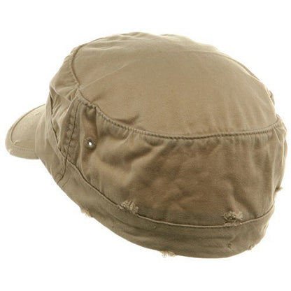 Cameo Washed Cotton Fitted Army Cap-Khaki W32S33F - size: Small-Medium