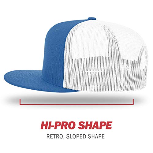 Richardson Unisex 511 Flatbill Trucker Adjustable Snapback Baseball Cap - color: Royal/White
