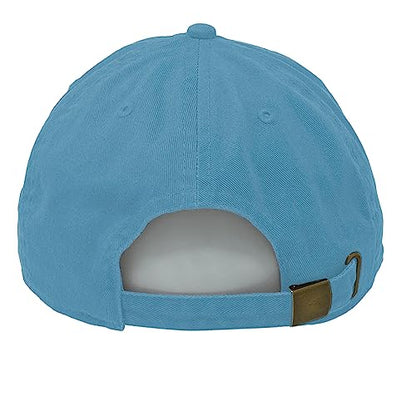 Glory Max 100% Cotton Baseball Cap Classic Plain Low Profile Golf Dad Hat Buckle Adjustable - color: Baby Blue