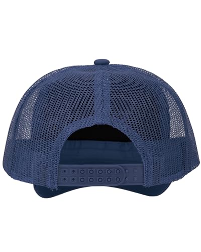 Gelante Polyester Foam Front, Mesh Back 5 Panel Sublimation Trucker Baseball Cap Snapback Hat - color: Navy Blue