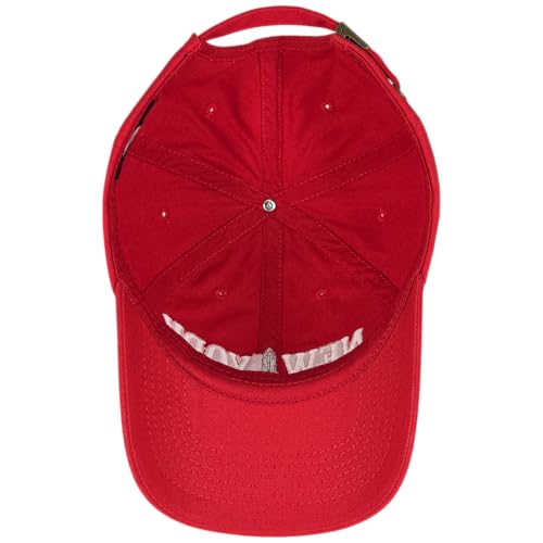 E BY ELIDAN New York Hat, Embroidered Cotton Dad Hat, Adjustable NYC Cap - color: Red