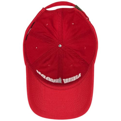 E BY ELIDAN New York Hat, Embroidered Cotton Dad Hat, Adjustable NYC Cap - color: Red