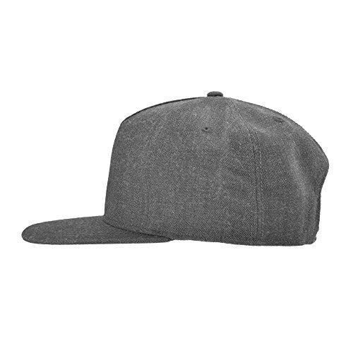 DALIX Premium Wool Blend Hat Flat Bill Cap Snapback Black Dark Gray Maroon Light - color: Dark Gray