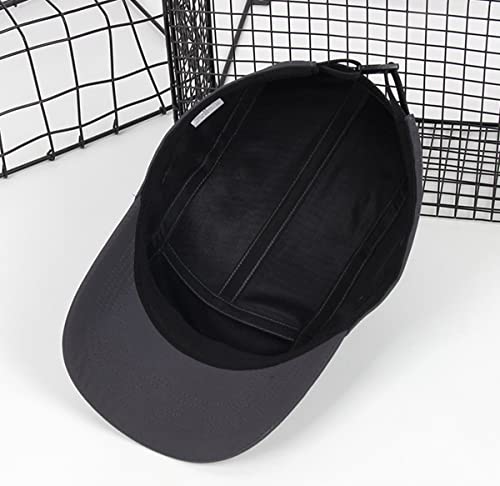 COOLSOME 5 Panels Hat Basic Daily Wear Breathable Quick Dry Cap - color: Gray/L Size