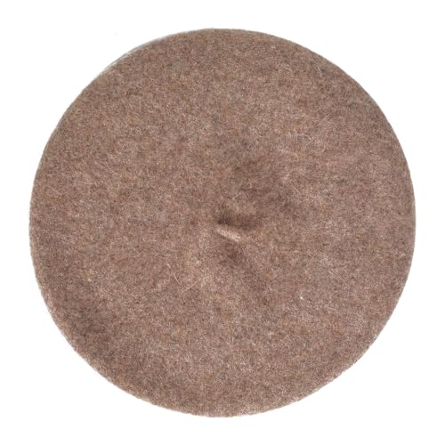 ZLYC Wool French Beret Hat Solid Color Classic Artist Cap for Women - color: Coffee