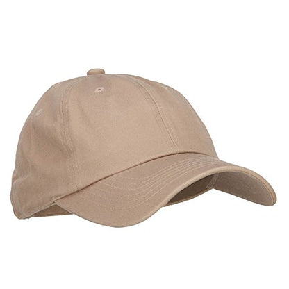 Nissi Unstructured Cotton Twill Washed Cap - color: Khaki