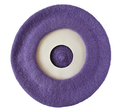 Kids Girls Boys Solid Color Classic French Style Beret Beanie Hat - color: Light Purple