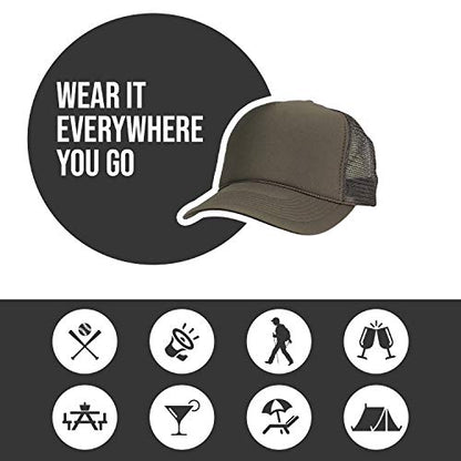 2 Packs Baseball Caps Blank Trucker Hats Summer Mesh Cap (2 FOR Price of 1) - color: Brown