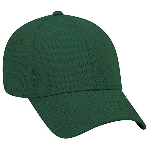 Ashen Fane 6 Panel Polyester Pro Mesh Low Profile Baseball Cap - color: Dark Green
