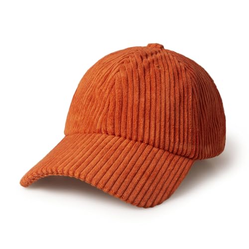 CHOK.LIDS Corduroy Baseball Cap Dad Hat Adjustable Polo Style Curved Brim - color: Sunset