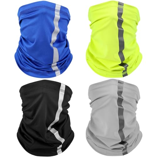 SATINIOR 4 Pcs Neck Gaiter Face Mask for Men - color: Fresh Colors