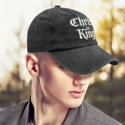 Man of God Husband Dad Embroidered Hat Camping Caps for Women - color: Christ is King 8