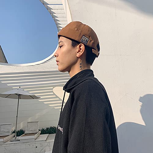 Men Hats Docker Cap Hats Beanie Sailor Cap Worker Hat Rolled Cuff Retro Brimless Hat with Adjustable - color: Dzm34-khaki
