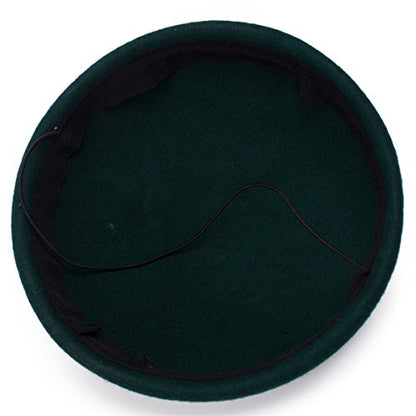 Cute Wool Felt Pillbox Hat Millinery Round Fascinator Base Craft Supply A048 - color: Green