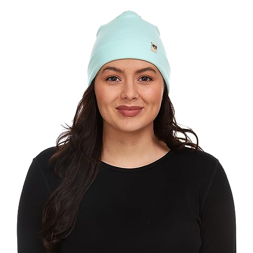 100% Merino Wool Cuff Beanie - Warm Winter Hat - Novelty Beanie - Toque - color: Mint Green