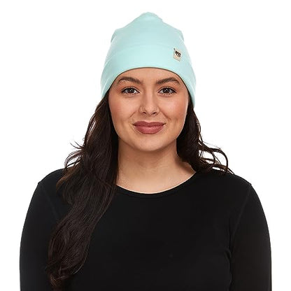 100% Merino Wool Cuff Beanie - Warm Winter Hat - Novelty Beanie - Toque - color: Mint Green