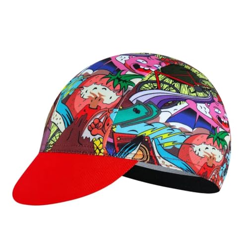 Cartoon Cycling Cap for Man and Woman Cycling Hat Under Helmet-Polyester Breathable Sweat Absorbent - color: Cart-12