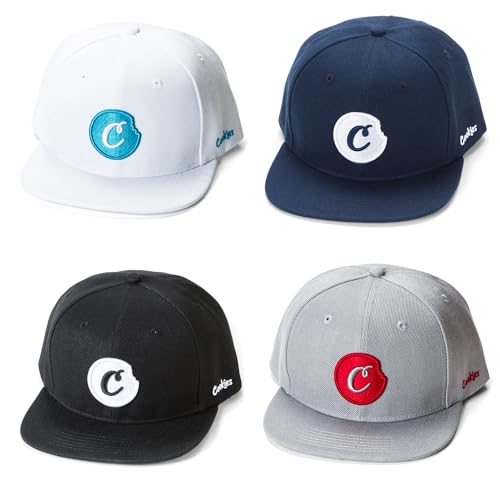 Cookies C-BITE Twill Snapback Cap, Embroidered Logo - color: Navy/ White