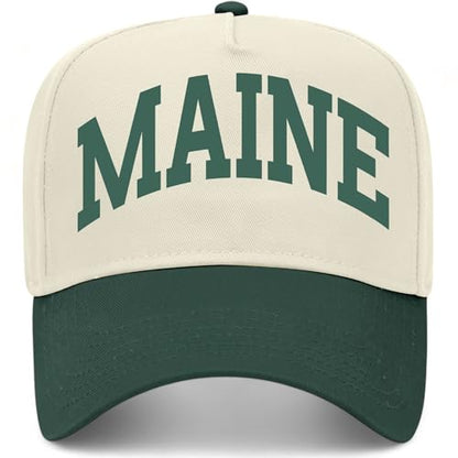 Maine Collegiate Hat - color: Green/Natural