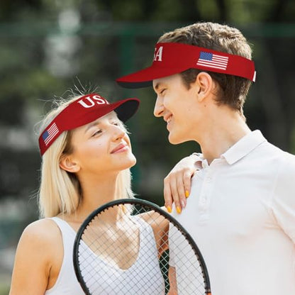 United States 250th Anniversary Hat America Patriotic Visor Caps for Women Men Adjustable Sun Hat - color: Usa Flag 2