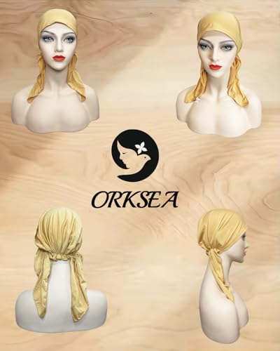 Chemo Headwear for Women Pre-Tied Head Scarf Coverings Scarves - color: Khaki