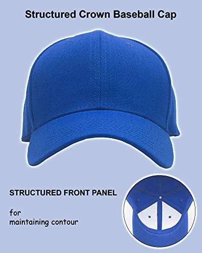 Utmost Structured Baseball Cap with Adjustable Closure - Performance Hat for Outdoor Activities - color: 1pc Royal Blue