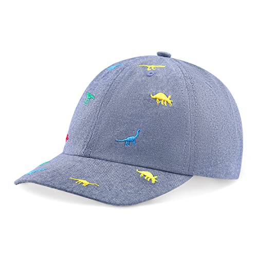 BAVST Boy Baseball Cap for Baby Toddler Girls Summer Cap Sun Protection Dinosaur Kids Trucker Hats for 1-3Years Old - color: W-denim