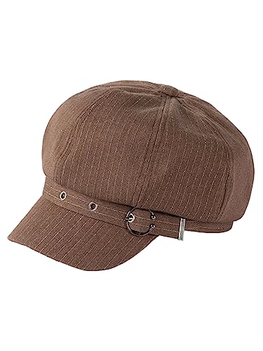 Women Beret Newsboy Hats Classic Autumn Spring Winter Cap - color: Coffee
