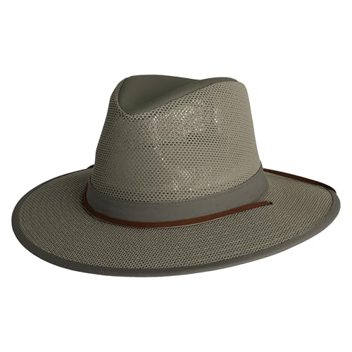 Henschel Hats Original Aussie Breezer Sun Hat for Summer Outdoor Use - color: Olive, size: Medium