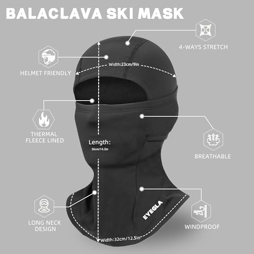 Balaclava Ski Mask for Men Cold Weather,Winter Thermal Face Mask Women for Snowboarding Motorcycle Cycling - color: Black+pink