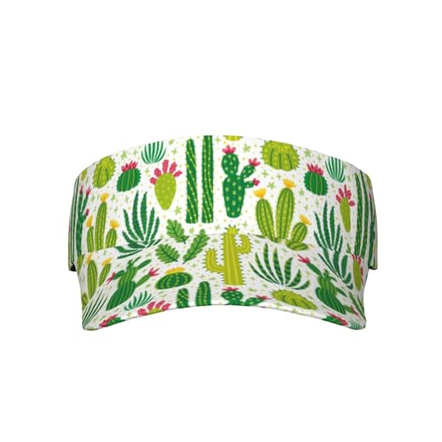 Sports Sun Visor Hats Adjustable Men Women Lightweight Packable Cooling Empty Top Visor Hat for Running, Tennis, Golf - color: Cactus