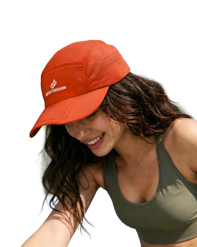 Clakllie Quick Dry 5 Panel Cap for Men Summer Folding Outdoor Hat Breathable Baseball Cap Unstructured Running Hiking Hats - color: Bs26zd01-brightorange