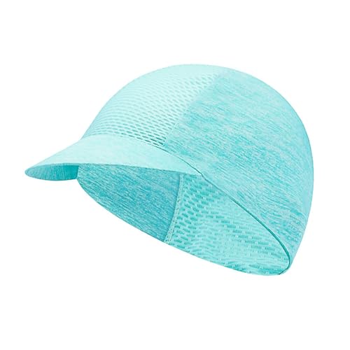 Cycling Cap for Men Women, Cooling Bike Hat with Sun Visor Summer Skull Cap Helmet Liner Bike Cap - color: Blue