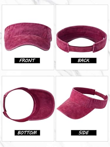 Geyoga 4 Pcs Adjustable Sport Sun Visor - color: Black,blue,green,red