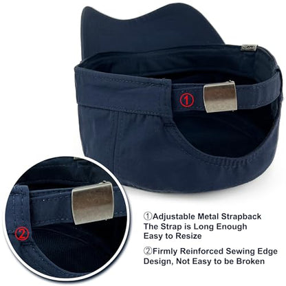 Loneshark Water Resistant Military Hat Quick Dry Cadet Cap Army Flat Top - color: Sport-logo-navy