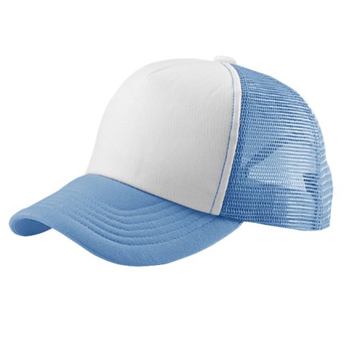 MC Perfectly Crowned Adjustable Snapback Trucker Mesh Cap - color: Sky White