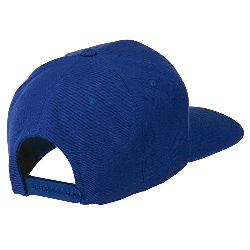 Old English K Embroidered Flat Bill Cap - color: Royal