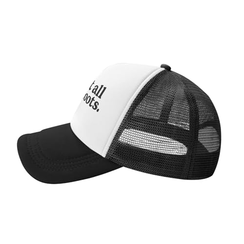 Funny Trucker Hats for Women Country Women's Trucker Hats Breathable Mesh Summer Caps Adjustable Pink Hats - color: Blam It All on My Roots-black