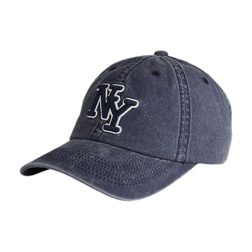 NY 3D Embroidered Dad Hat - New York Baseball Cap - color: Vintage Navy