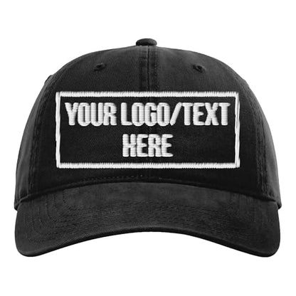 Custom Dad Style Embroidered Hat for Men, Customized Baseball Cap, Gorras para Hombres, Personalized Hats for Men - color: Black