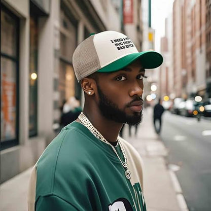 I Need a Hug from A Bad B Hat for Men Funny Baseball Hat Funny Birthday Gifts for Women - color: Green